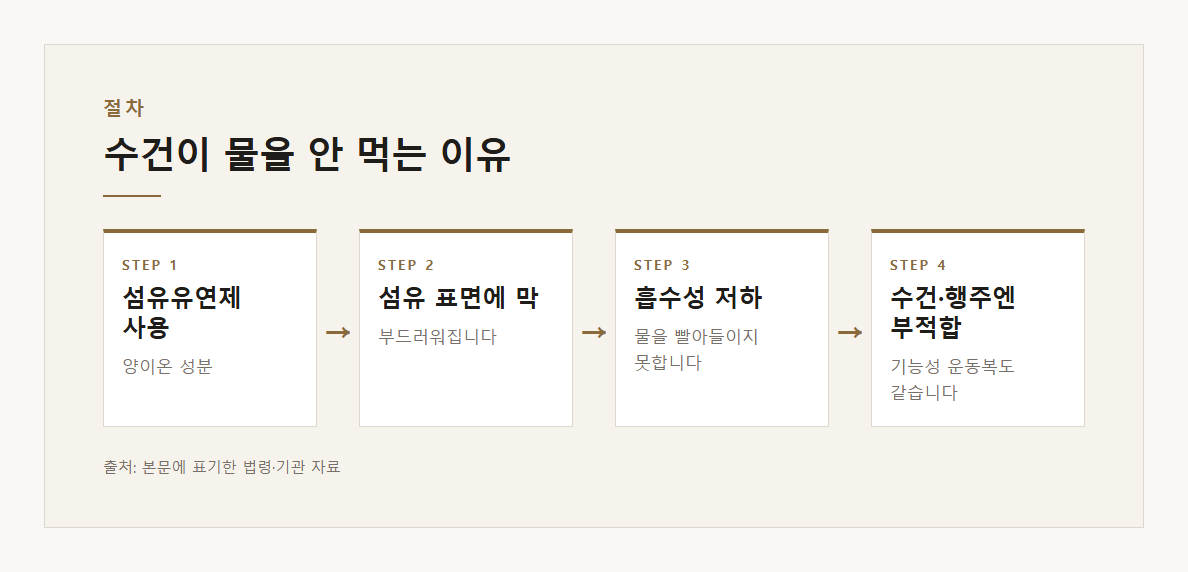 섬유유연제 수건 설명 도표 1