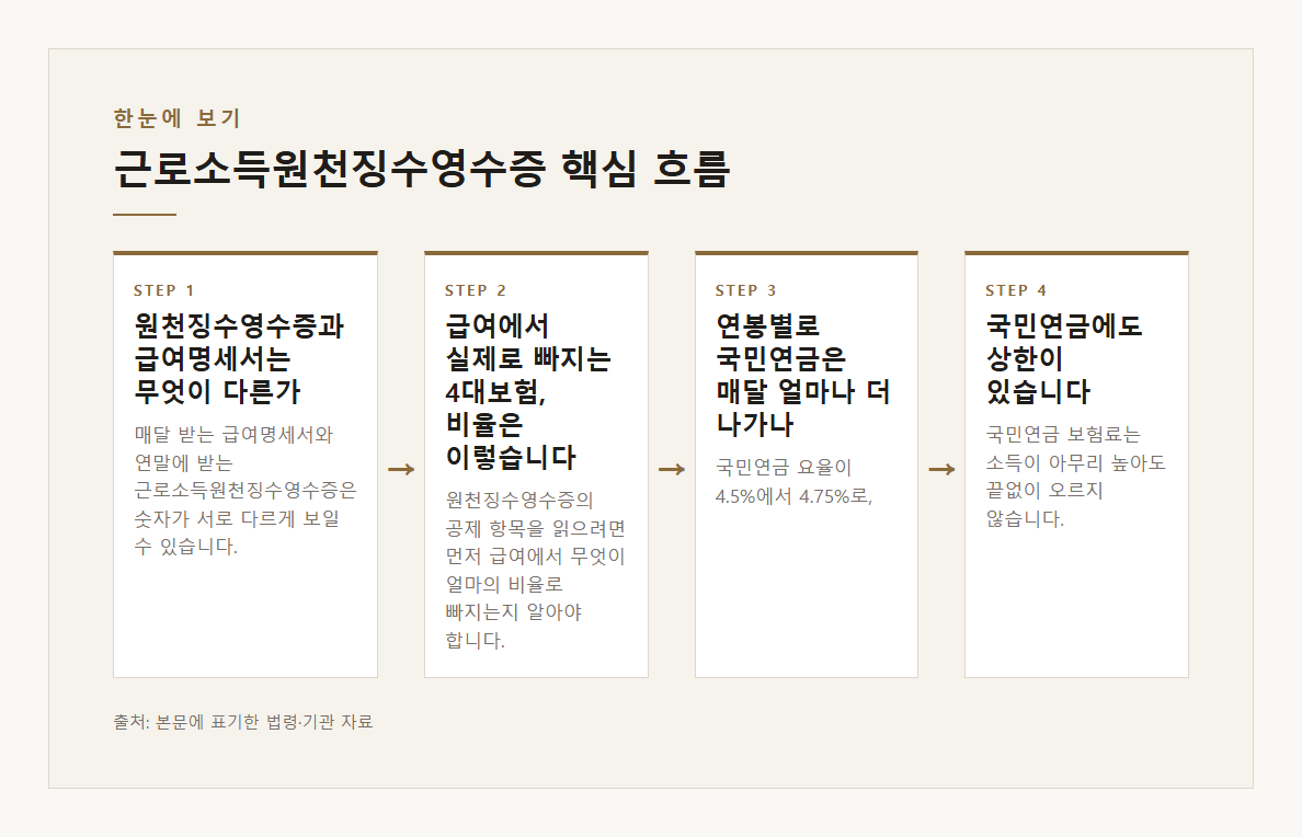 근로소득원천징수영수증 본문·공식출처 기반 설명 도표 1 · 본문 기반